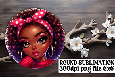 keychain-ready PNG for sublimation! , Bright circle designs, Love Girl Sublimation afrosvg 