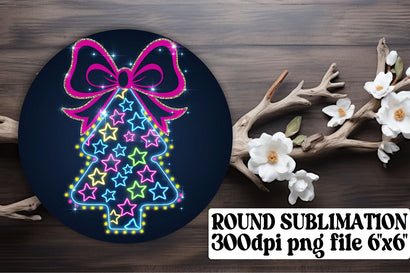 keychain-ready PNG for sublimation! , Bright circle designs, Neon Xmas Sublimation afrosvg 