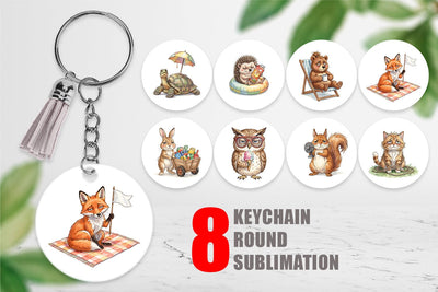 Keychain Relatable Summer Mom Burnout Sublimation artnoy 