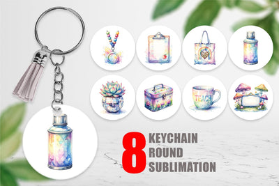 Keychain Retro Teacher Design Sublimation artnoy 