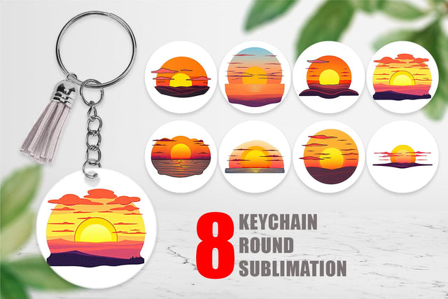 Keychain Rising Sun Sublimation artnoy 