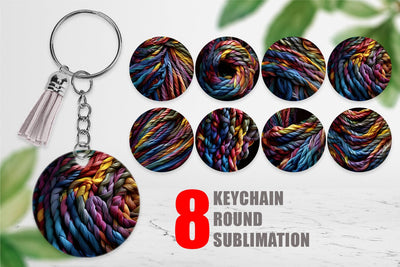 Keychain Rope Texture Sublimation artnoy 