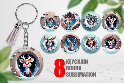 Keychain Rudolph Sublimation artnoy 