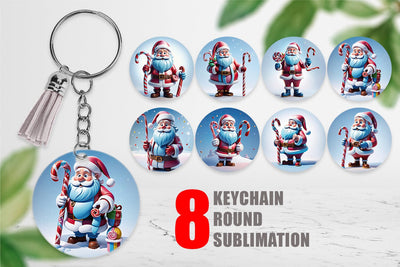 Keychain Santa Claus Sublimation artnoy 