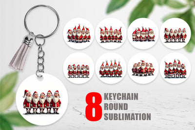 Keychain Santa Emotion Extravaganza Sublimation artnoy 