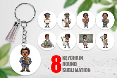 Keychain Sarcastic Black History Sublimation artnoy 