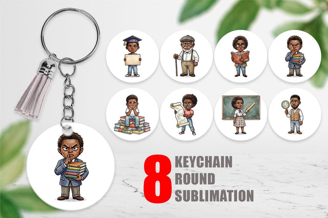 Keychain Sarcastic Black History Sublimation artnoy 