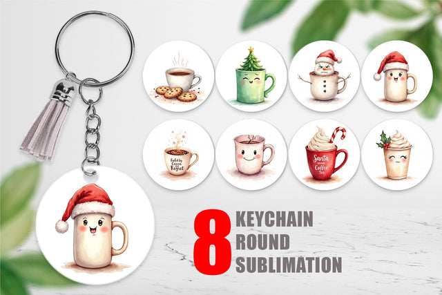 Keychain Sarcastic Coffee Sublimation artnoy 