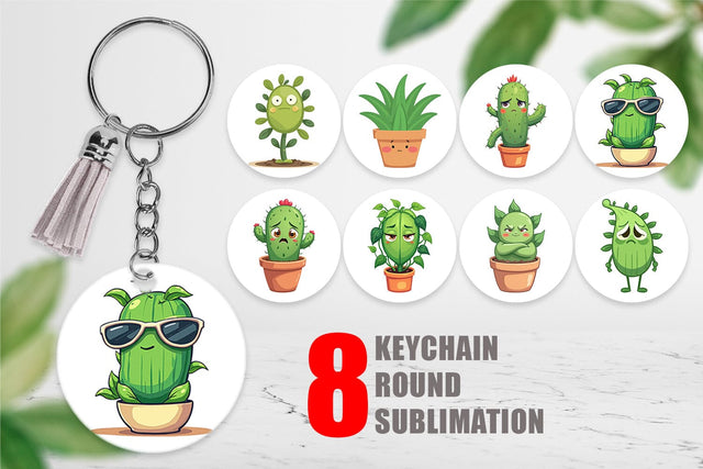 Keychain Sarcastic Houseplants Sublimation artnoy 