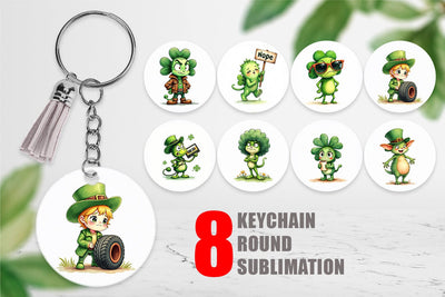 Keychain Sarcastic Shamrock Sublimation artnoy 