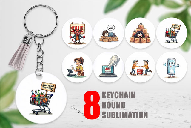 Keychain Sarcastic Shopper Sublimation artnoy 
