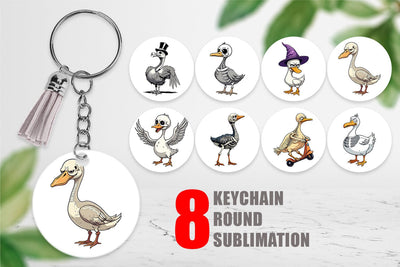 Keychain Sarcastic Skelegoose Sublimation artnoy 