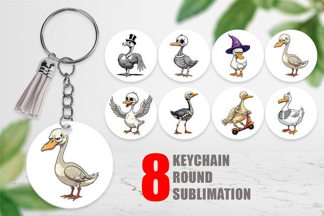 Keychain Sarcastic Skelegoose Sublimation artnoy 