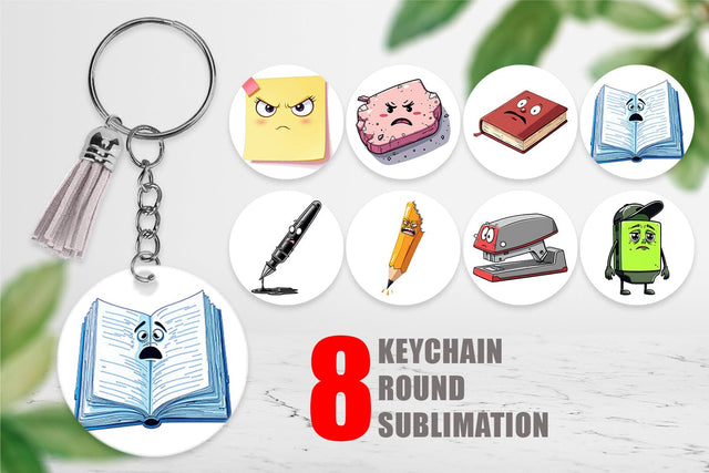 Keychain Sarcastic Study Buddies Sublimation artnoy 