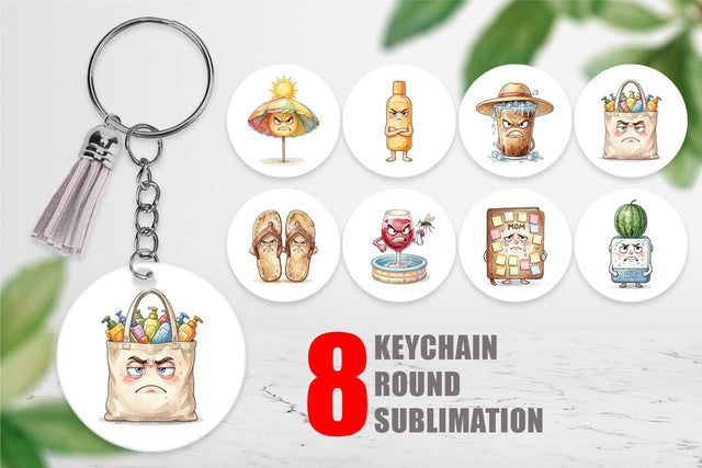 Keychain Sarcastic Summer Gear Vibes Sublimation artnoy 