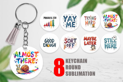 Keychain Sarcastic Sunshine Cynical Hope Watercolor Sublimation artnoy 