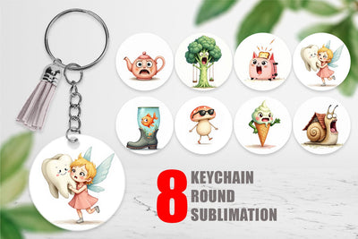 Keychain Sarcastic Surreal Cuties Sublimation artnoy 