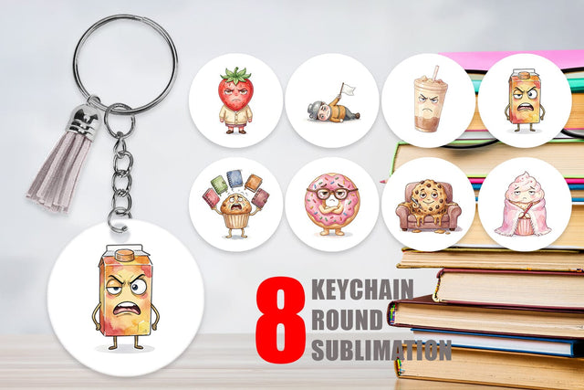 Keychain Sarcastic Teacher Snack Watercolor Sublimation artnoy 