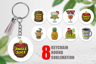Keychain Sarcastic Tiki Holiday Cocktail Quotes Sublimation artnoy 