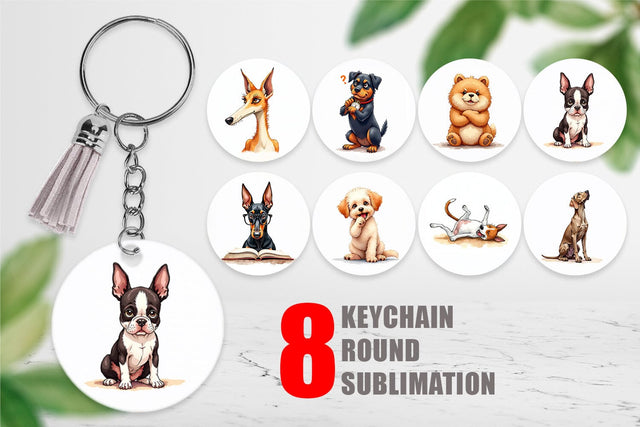 Keychain Sass & Side-Eye Judgmental Dog Sublimation artnoy 