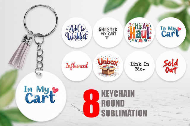 Keychain Sassy Online Shopper Sublimation artnoy 