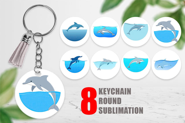 Keychain Save the Ocean Sublimation artnoy 