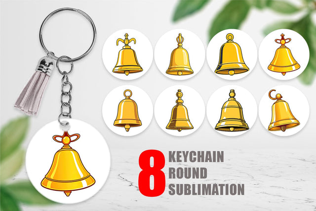 Keychain School Bell Sublimation artnoy 