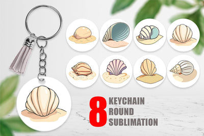 Keychain Seashell Sublimation artnoy 