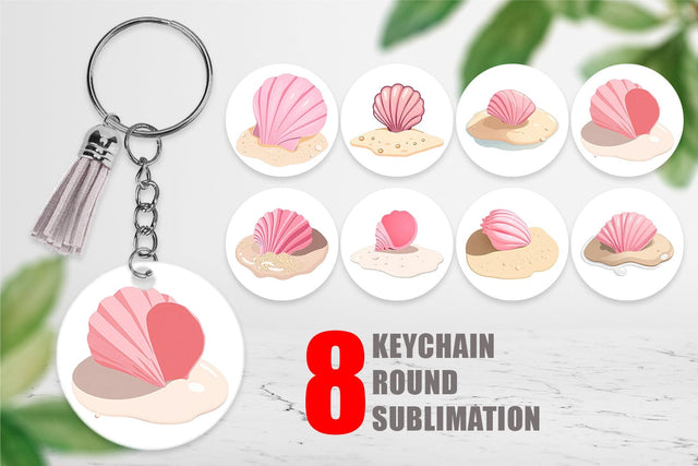 Keychain Seashell Sublimation artnoy 