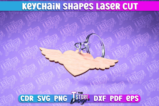 Keychain Shapes Laser Cut | Keychain Laser Cut Design | CNC Files SVG The T Store Design 
