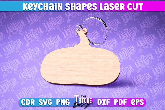 Keychain Shapes Laser Cut | Keychain Laser Cut Design | CNC Files SVG The T Store Design 
