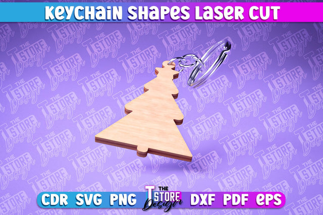 Keychain Shapes Laser Cut | Keychain Laser Cut Design | CNC Files SVG The T Store Design 