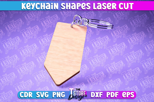 Keychain Shapes Laser Cut | Keychain Laser Cut Design | CNC Files SVG The T Store Design 