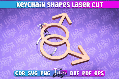 Keychain Shapes Laser Cut | Keychain Laser Cut Design | CNC Files SVG The T Store Design 