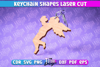 Keychain Shapes Laser Cut | Keychain Laser Cut Design | CNC Files SVG The T Store Design 