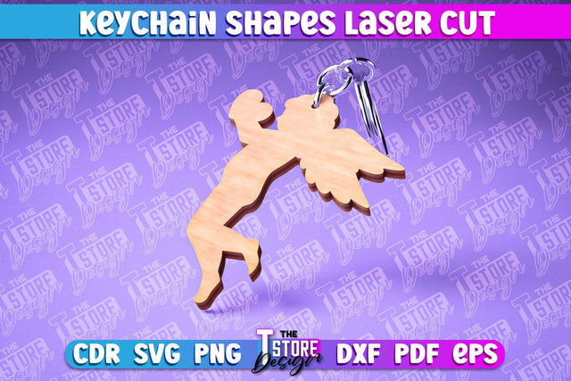Keychain Shapes Laser Cut | Keychain Laser Cut Design | CNC Files SVG The T Store Design 
