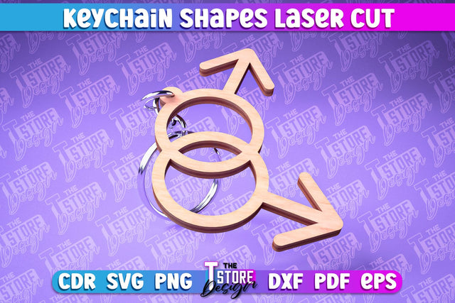Keychain Shapes Laser Cut | Keychain Laser Cut Design | CNC Files SVG The T Store Design 