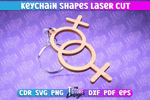 Keychain Shapes Laser Cut | Keychain Laser Cut Design | CNC Files SVG The T Store Design 