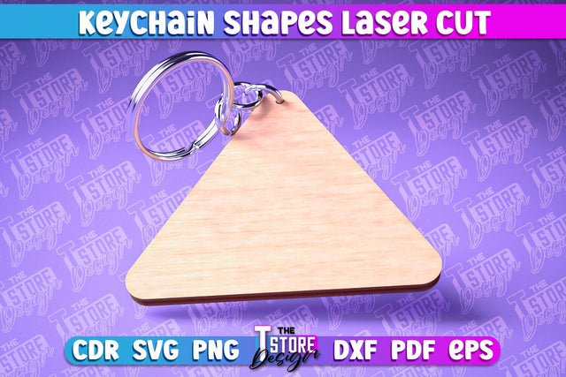 Keychain Shapes Laser Cut | Keychain Laser Cut Design | CNC Files SVG The T Store Design 