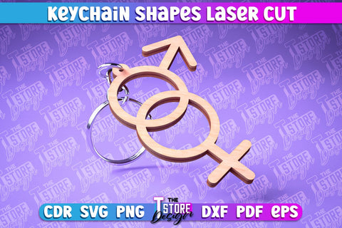 Keychain Shapes Laser Cut | Keychain Laser Cut Design | CNC Files SVG The T Store Design 