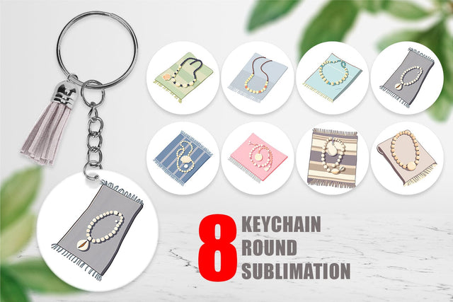 Keychain Shell Necklace Sublimation artnoy 