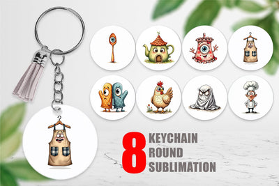 Keychain Skeptical Linens Sublimation artnoy 