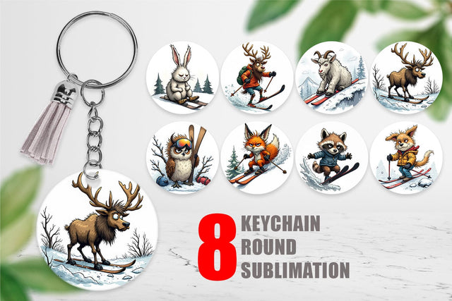Keychain Ski Grumps Sublimation artnoy 