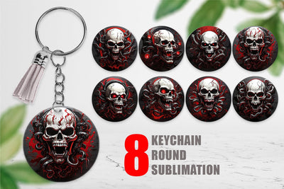 Keychain Skull with Tentacles Sublimation artnoy 