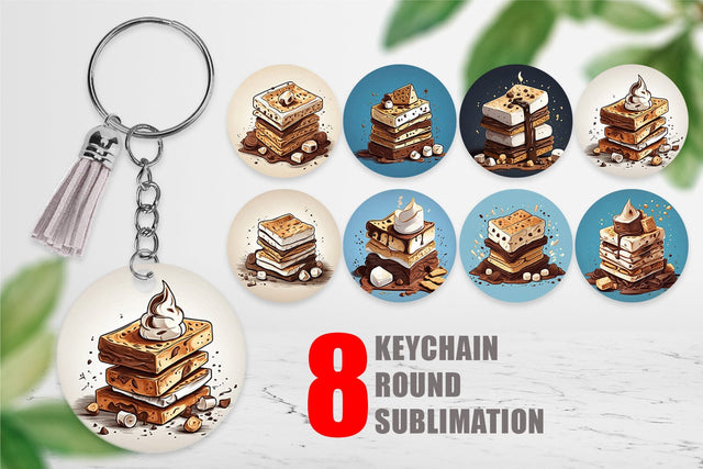 Keychain S'mores Sublimation artnoy 