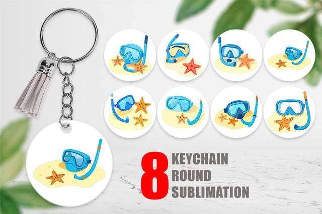 Keychain Snorkel Mask Sublimation artnoy 