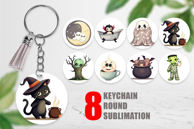 Keychain Snuggle Spooky Squad Sublimation artnoy 
