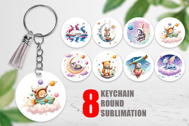 Keychain Space Dreamscape Sublimation artnoy 