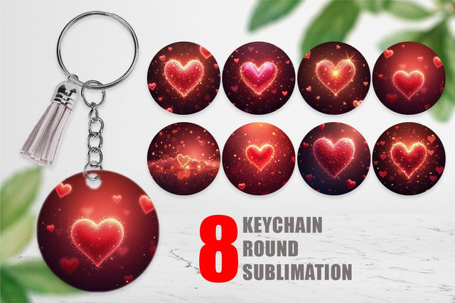Keychain Spark Hearts Sublimation artnoy 