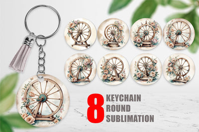 Keychain Spinning Wheel Sublimation artnoy 